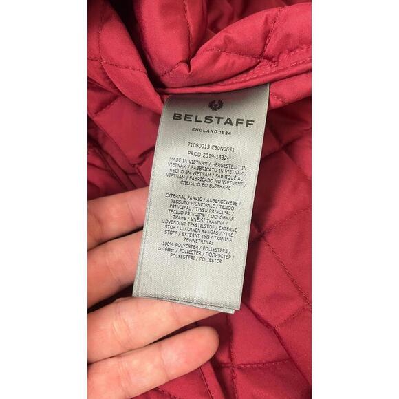 BELSTAFF AMERICA'S CUP QUILTED BURGUNDY WAISTCOAT VEST - Picture 9 of 11